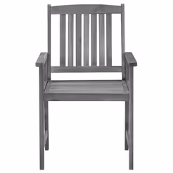 VidaXL 3061238 chaise d'extérieur Terrace Siège rembourré Bois d'acacia Gris - Vue supplémentaire 5
