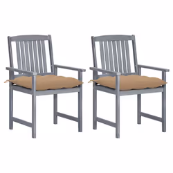VidaXL 3061258, Terrace, Siège rembourré, Bois d'acacia, Gris, Polyester, 570 mm