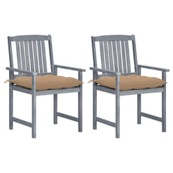 VidaXL 3061258 chaise d'extérieur Terrace Siège rembourré Bois d'acacia Gris