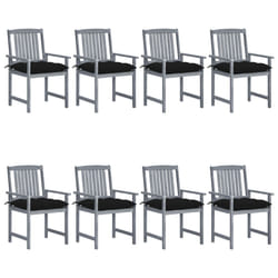 VidaXL 3061266 chaise d'extérieur Terrace Siège rembourré Bois d'acacia Gris