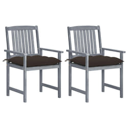 VidaXL 3061268 chaise d'extérieur Terrace Siège rembourré Bois d'acacia Gris