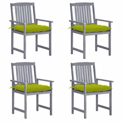 VidaXL 3061274, Terrace, Siège rembourré, Bois d'acacia, Gris, Polyester, 570 mm