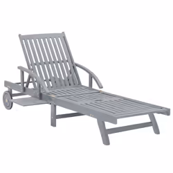 VidaXL 3061329 chaise d'extérieur Linge Siège rembourré Bois d'acacia Gris - Vue supplémentaire 5