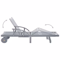 VidaXL 3061330 chaise d'extérieur Linge Siège rembourré Bois d'acacia Gris - Vue supplémentaire 8