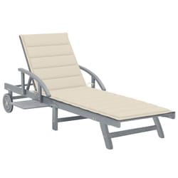 VidaXL 3061331 chaise d'extérieur Linge Siège rembourré Bois d'acacia Crème, Gris