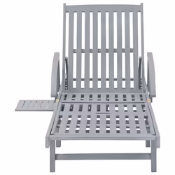 VidaXL 3061331 chaise d'extérieur Linge Siège rembourré Bois d'acacia Crème, Gris - Vue supplémentaire 7