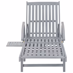 VidaXL 3061336 chaise d'extérieur Linge Siège rembourré Bois d'acacia Noir, Gris - Vue supplémentaire 5