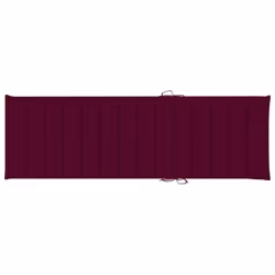 VidaXL 3061338 chaise d'extérieur Linge Siège rembourré Bois d'acacia Gris, Rouge