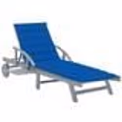 vidaXL Chaise longue de jardin avec coussin Bois d'acacia solide - TU