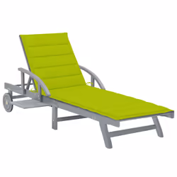 VidaXL 3061340, Linge, Siège rembourré, Bois d'acacia, Vert, Gris, Polyester, 2000 mm