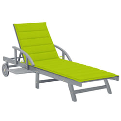 VidaXL 3061340 chaise d'extérieur Linge Siège rembourré Bois d'acacia Vert, Gris