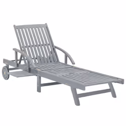 VidaXL 3061340 chaise d'extérieur Linge Siège rembourré Bois d'acacia Vert, Gris - Vue supplémentaire 5