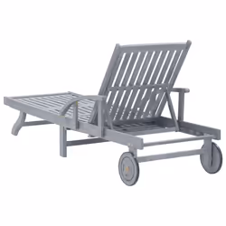 VidaXL 3061340 chaise d'extérieur Linge Siège rembourré Bois d'acacia Vert, Gris - Vue supplémentaire 6