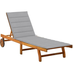 Vidaxl - Chaise longue de jardin avec coussin Bois d'acacia solide