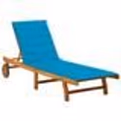 vidaXL Chaise longue de jardin avec coussin Bois d'acacia solide - TU
