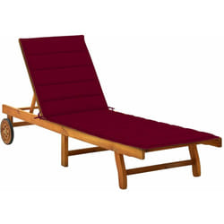 Vidaxl - Chaise longue de jardin avec coussin Bois d'acacia solide