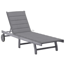 VidaXL 3061360 chaise d'extérieur Linge Siège rembourré Bois d'acacia Gris