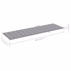 VidaXL 3061360 chaise d'extérieur Linge Siège rembourré Bois d'acacia Gris - Vue supplémentaire 7