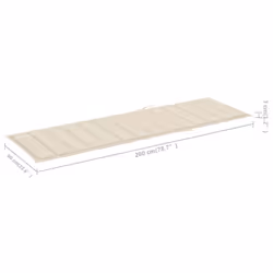 VidaXL 3061361 chaise d'extérieur Linge Siège rembourré Bois d'acacia Crème, Gris - Vue supplémentaire 7