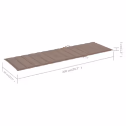 VidaXL 3061367 chaise d'extérieur Linge Siège rembourré Bois d'acacia Gris, Taupe - Vue supplémentaire 7