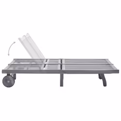 VidaXL 3061368 chaise d'extérieur Linge Siège rembourré Bois d'acacia Gris, Rouge