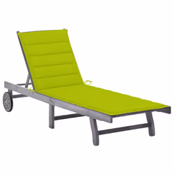 VidaXL 3061370, Linge, Siège rembourré, Bois d'acacia, Vert, Gris, Polyester, 2000 mm