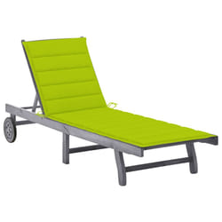 VidaXL 3061370 chaise d'extérieur Linge Siège rembourré Bois d'acacia Vert, Gris