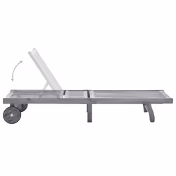 VidaXL 3061370 chaise d'extérieur Linge Siège rembourré Bois d'acacia Vert, Gris