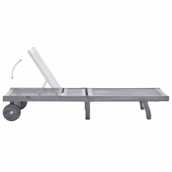 VidaXL 3061372 chaise d'extérieur Linge Siège rembourré Bois d'acacia Gris
