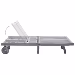 VidaXL 3061394 chaise d'extérieur Linge Siège rembourré Bois d'acacia Vert, Gris