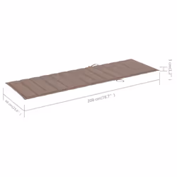 VidaXL 3061397 chaise d'extérieur Linge Siège rembourré Bois d'acacia Gris, Taupe - Vue supplémentaire 7