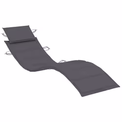 VidaXL 3061572 chaise d'extérieur Linge Siège rembourré Bois d'acacia Anthracite - Vue supplémentaire 6