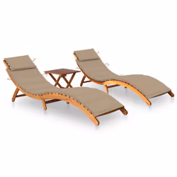 VidaXL 3061575, Linge, Siège rembourré, Bois d'acacia, Beige, Polyester, 186 cm