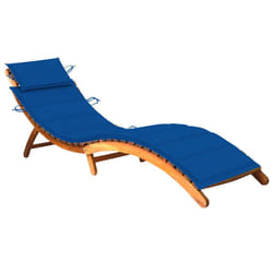 VidaXL 3061582 chaise d'extérieur Linge Siège rembourré Bois d'acacia Bleu