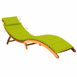 VidaXL 3061583, Linge, Siège rembourré, Bois d'acacia, Vert, Polyester, 186 cm