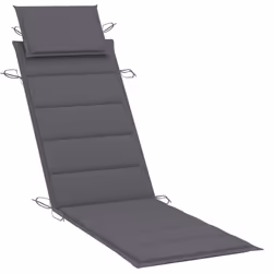 VidaXL 3061587 chaise d'extérieur Linge Siège rembourré Bois d'acacia Anthracite - Vue supplémentaire 7