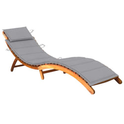 VidaXL 3061588 chaise d'extérieur Linge Siège rembourré Bois d'acacia Gris