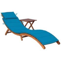 VidaXL 3061591 chaise d'extérieur Linge Siège rembourré Bois d'acacia Bleu