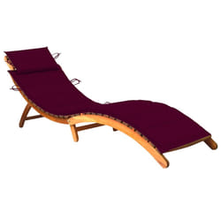 VidaXL 3061596 chaise d'extérieur Linge Siège rembourré Bois d'acacia Rouge
