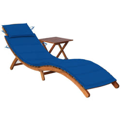 VidaXL 3061597 chaise d'extérieur Linge Siège rembourré Bois d'acacia Bleu