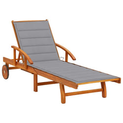 VidaXL 3061603 chaise d'extérieur Linge Siège rembourré Bois d'acacia Gris