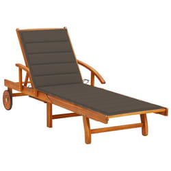 VidaXL 3061610 chaise d'extérieur Linge Siège rembourré Bois d'acacia Taupe