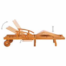 VidaXL 3061610 chaise d'extérieur Linge Siège rembourré Bois d'acacia Taupe