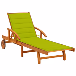 VidaXL 3061613, Linge, Siège rembourré, Bois d'acacia, Vert, Polyester, 670 mm