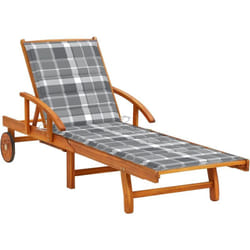 Vidaxl - Chaise longue de jardin avec coussin Bois d'acacia solide