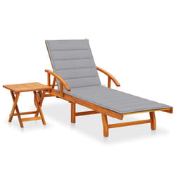 VidaXL 3061618 chaise d'extérieur Linge Siège rembourré Bois d'acacia Gris