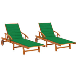 VidaXL 3061622 chaise d'extérieur Linge Siège rembourré Bois d'acacia Vert