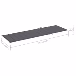 VidaXL 3061632 chaise d'extérieur Linge Siège rembourré Bambou Anthracite - Vue supplémentaire 7