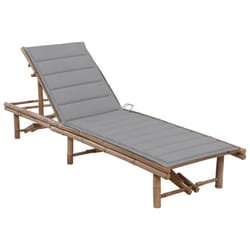 VidaXL 3061633 chaise d'extérieur Linge Siège rembourré Bambou Gris