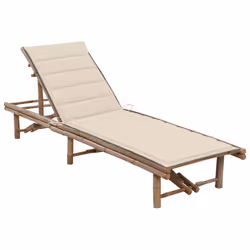 VidaXL 3061634, Linge, Siège rembourré, Bambou, Crème, Polyester, 650 mm